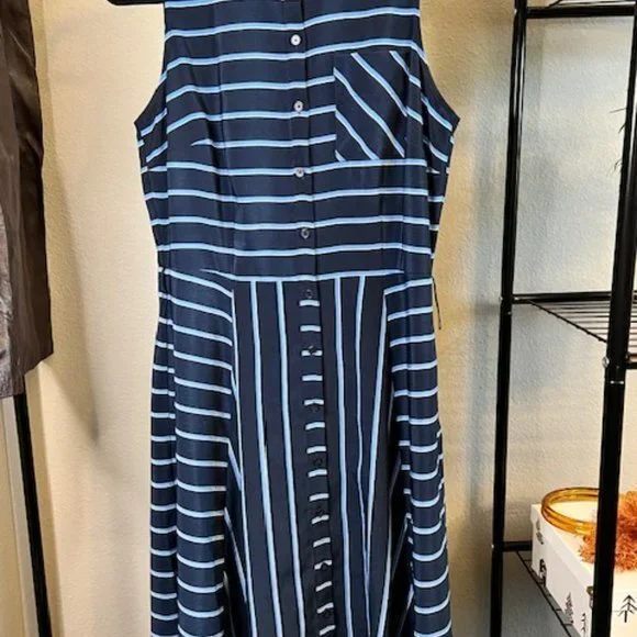 Tommy Hilfiger Striped Midi Shirt Dress - Picture 6 of 9